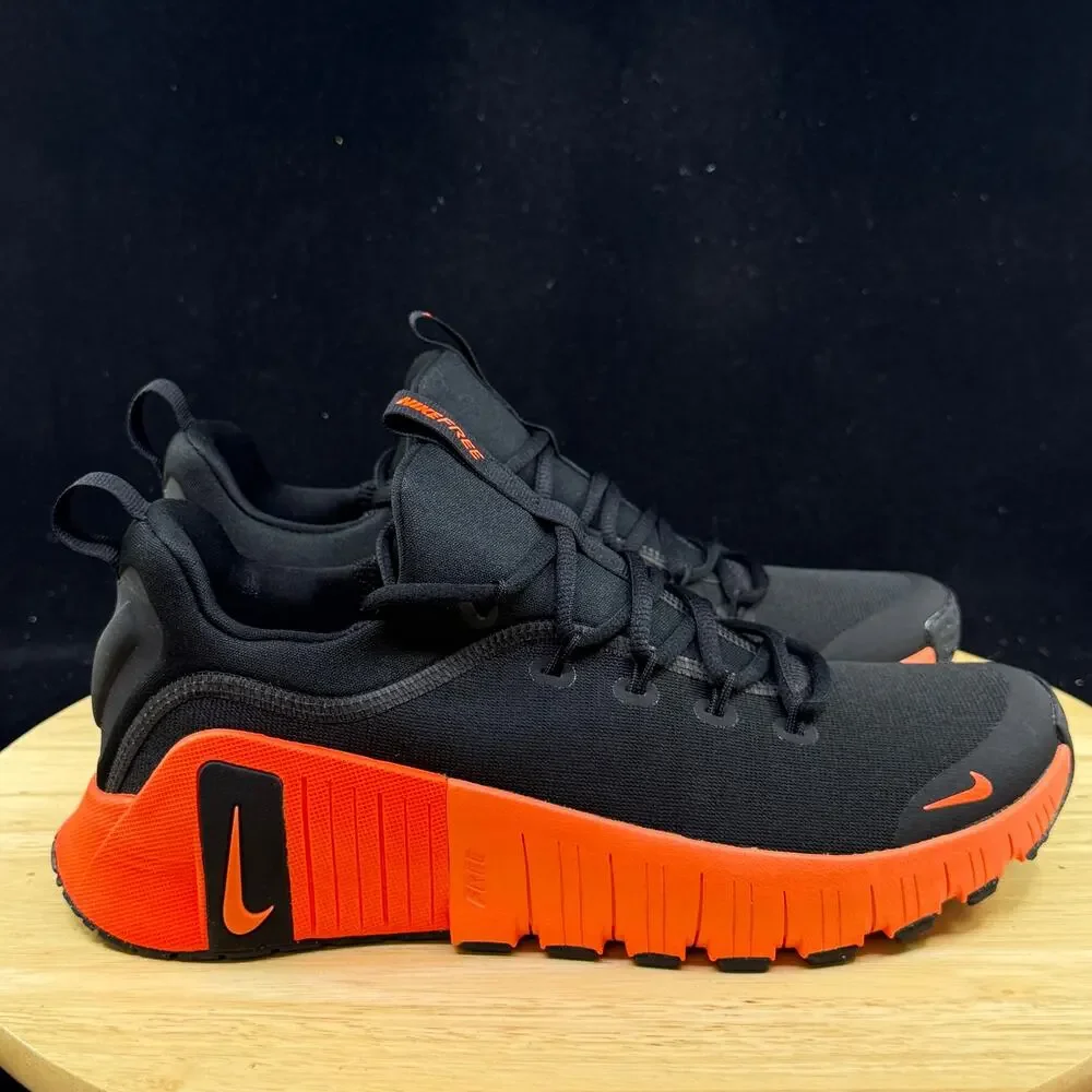 Nike Free Metcon 6 Black Orange Hyper Crimson FJ7127-004 Men's Size 10.5 - Picture 6 of 9